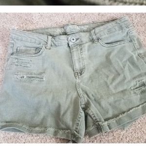 ripped up jean shorts